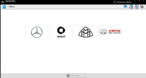 Главное окно XENTRY Diagnosis Cars